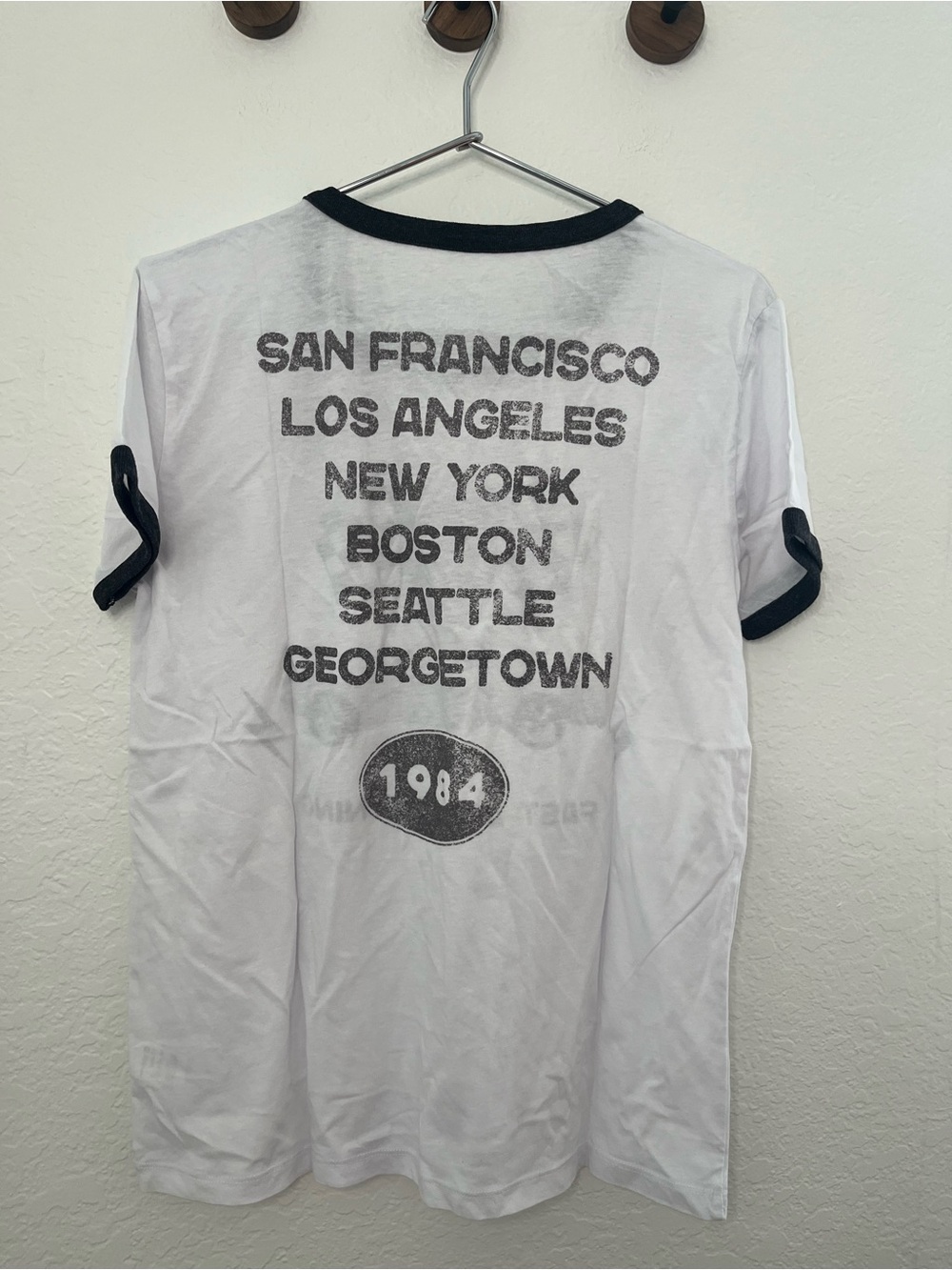 Chaser White Tee with Black Ringer and Racing Graphic - Picture 3 of 3